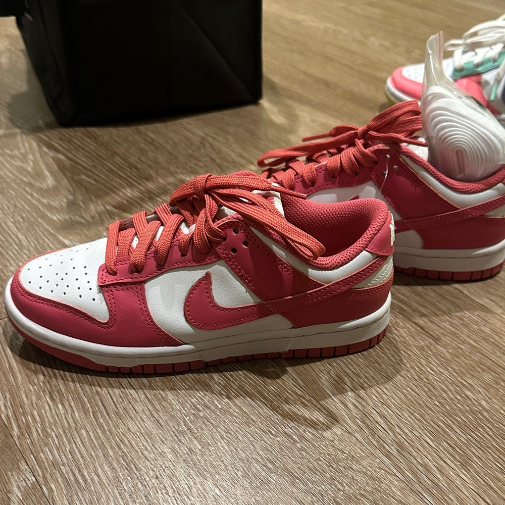 Nike Women's Red and White Sneakers Nike Dunks